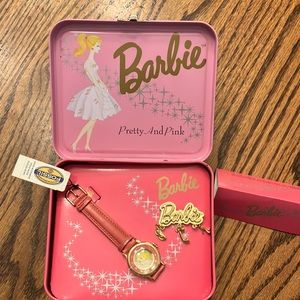 Vintage 35th anniversary Pretty in pink Barbie watch. With certificate